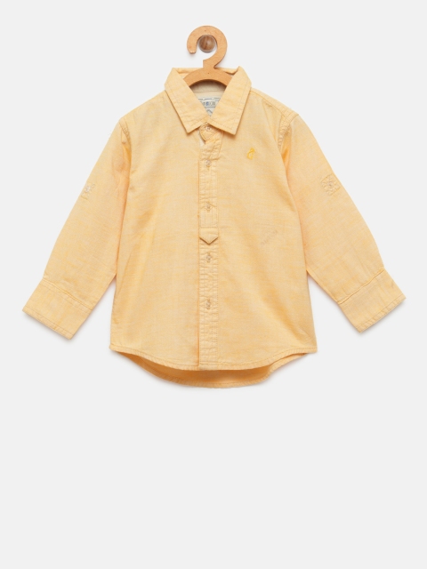 

Gini and Jony Boys Yellow Regular Fit Solid Casual Shirt