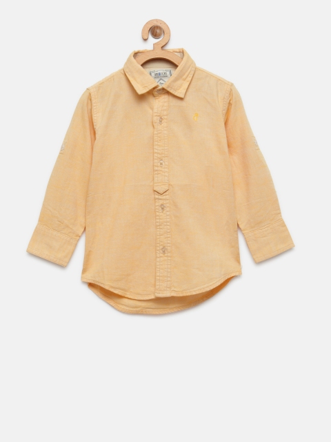 

Gini and Jony Boys Yellow Regular Fit Solid Casual Shirt