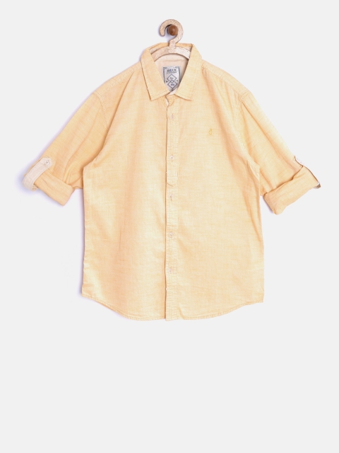 

Gini and Jony Boys Yellow Solid Casual Shirt