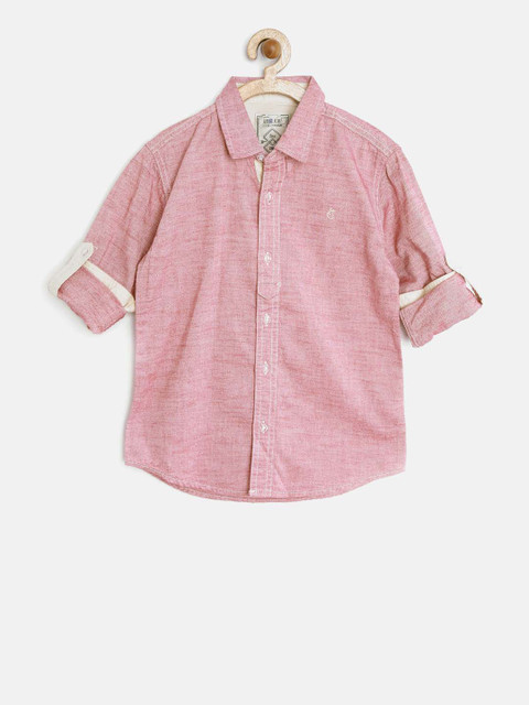 

Gini and Jony Boys Red Solid Casual Shirt