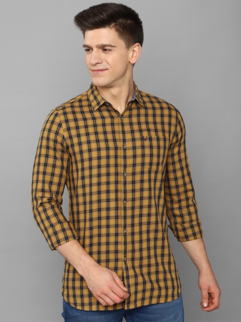 

Allen Solly Men Yellow Slim Fit Buffalo Checks Checked Casual Shirt