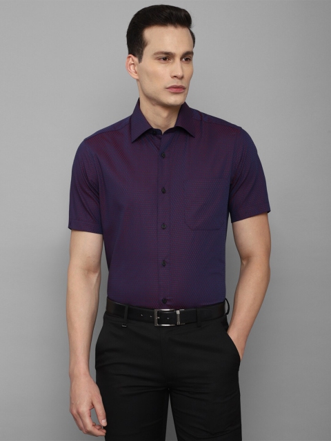 

Louis Philippe Men Purple Printed Cotton Formal Shirt