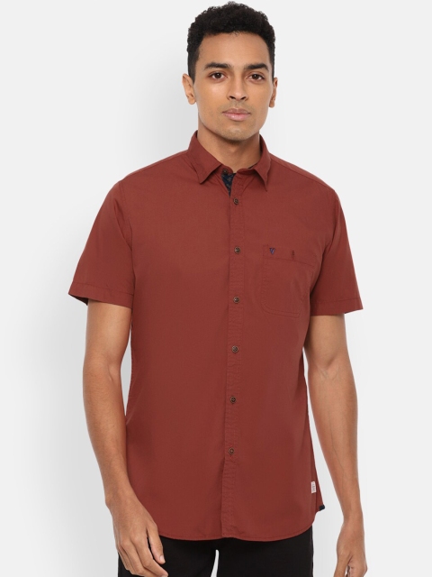 

VAN HEUSEN DENIM LABS Men Maroon Slim Fit Casual Shirt