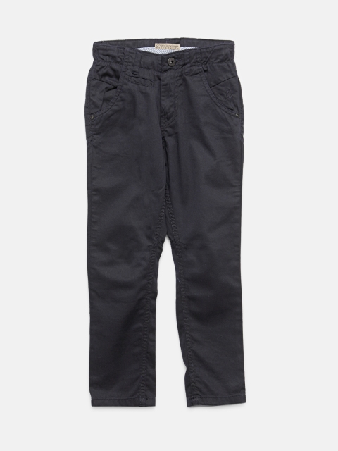 

Gini and Jony Boys Navy Blue Regular Fit Solid Casual Trousers