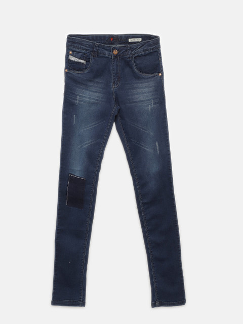 

Gini and Jony Girls Blue Slim Fit Mid-Rise Clean Look Stretchable Jeans