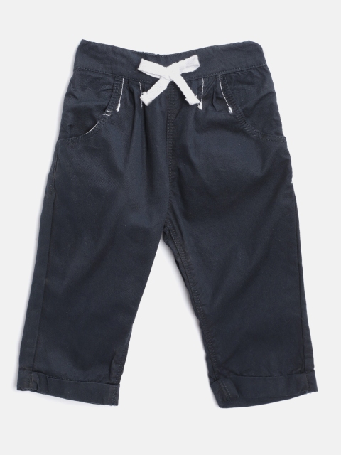 

Gini and Jony Infant Girls Navy Blue Solid Cotton Regular Trousers
