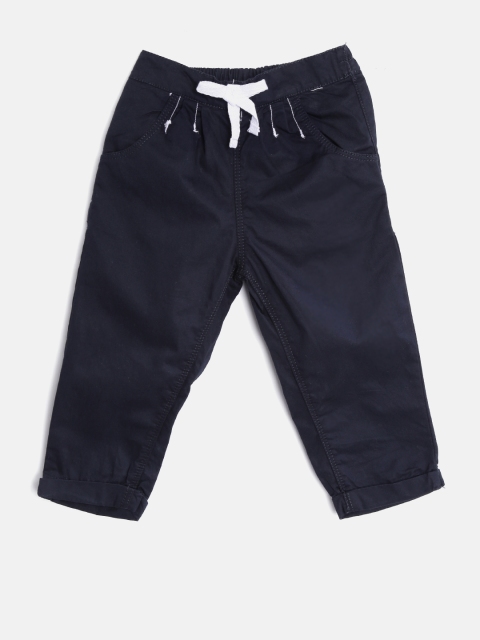 

Gini and Jony Girls Navy Blue Regular Fit Solid Trousers