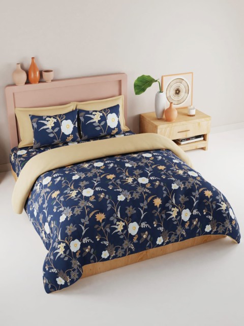 

BIANCA King sized Navy Blue Bedsheets and Pillow covers