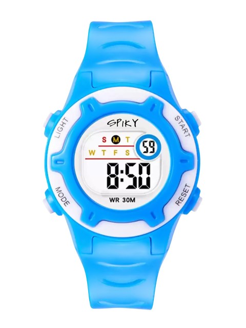

Spiky Unisex Kids Blue Printed Dial & Blue Wrap Around Straps Digital Multi Function Automatic Watch