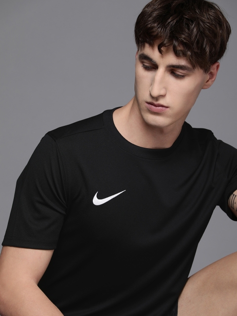 

Nike Men Black Solid Dri-FIT Soccer Jersey