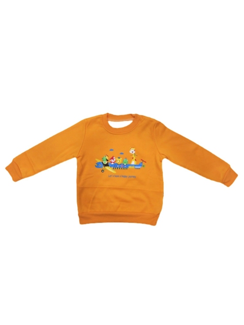 

Camey Unisex Kids Orange Printed Sweatshirt