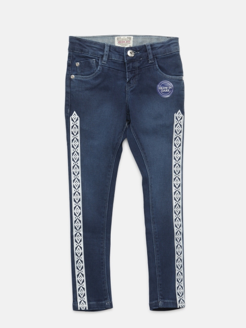 

Gini and Jony Girls Navy Blue Regular Fit Mid-Rise Clean Look Stretchable Jeans