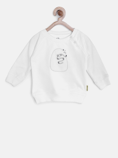 

Gini and Jony Girls White Solid Sweatshirt