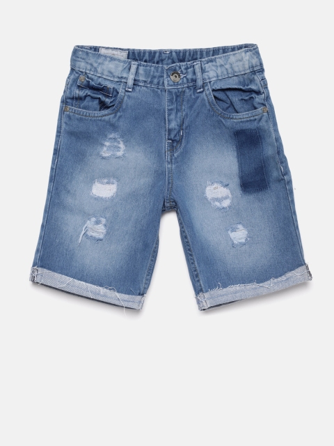 

Gini and Jony Boys Blue Light Fade Distressed Denim Shorts