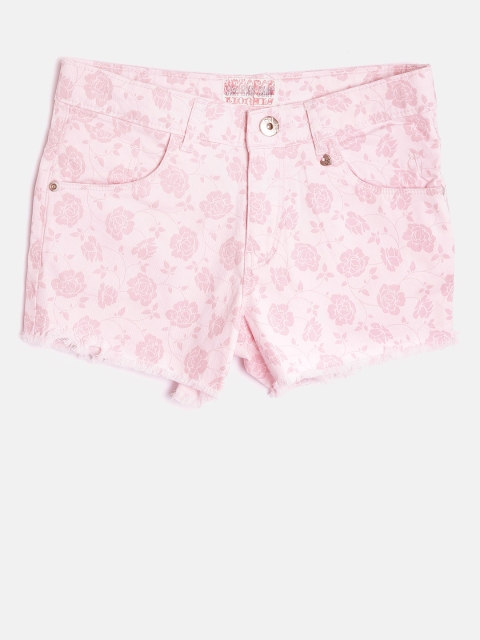 

Gini and Jony Girls Pink Printed Shorts