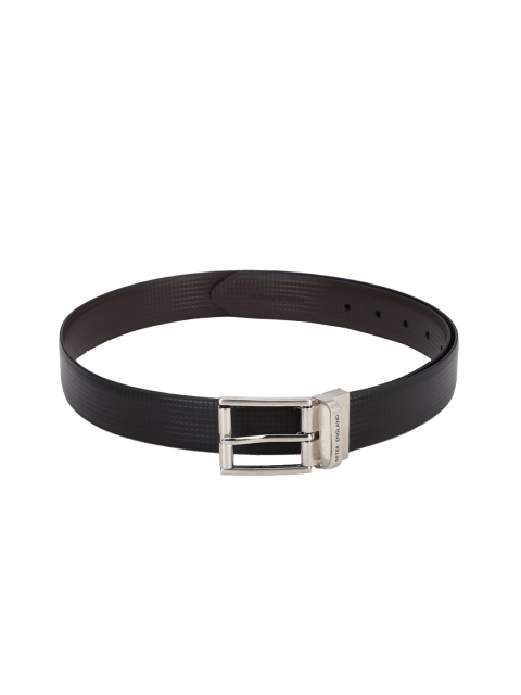 

Peter England Men Black Leather Belt