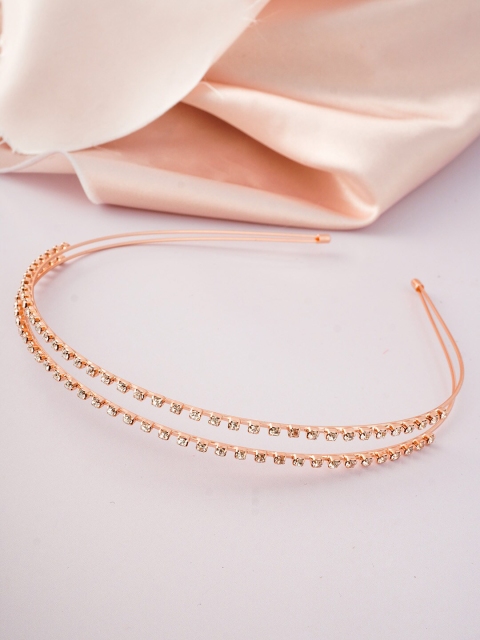 

Emmie Women Rose Gold & White Embellished Hairband