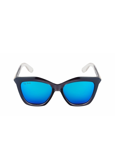 

Ted Smith Women Blue Lens & Black Cateye Sunglasses with UV Protected Lens