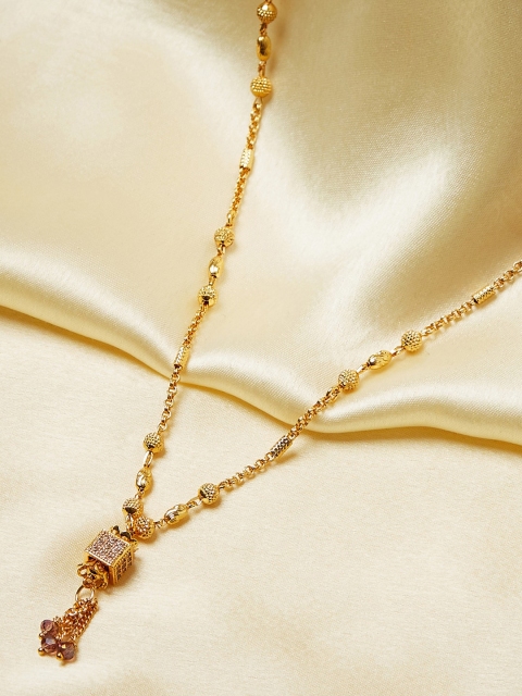 

Voylla Gold-Plated White Stone-Studded Mangalsutra