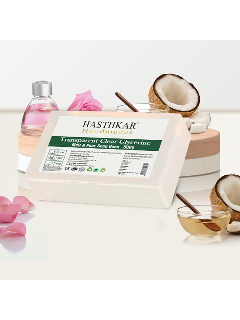 

Hasthkar Handmades Clear Glycerine Pour & Melt Soap Base-500 gm, Transparent
