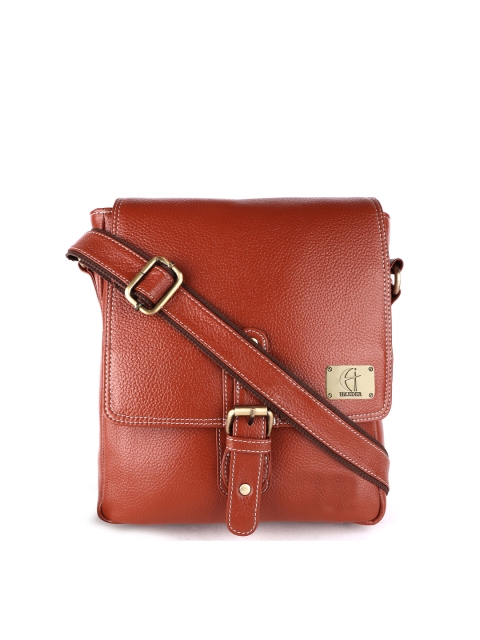 

HiLEDER Unisex Tan Messenger Bag