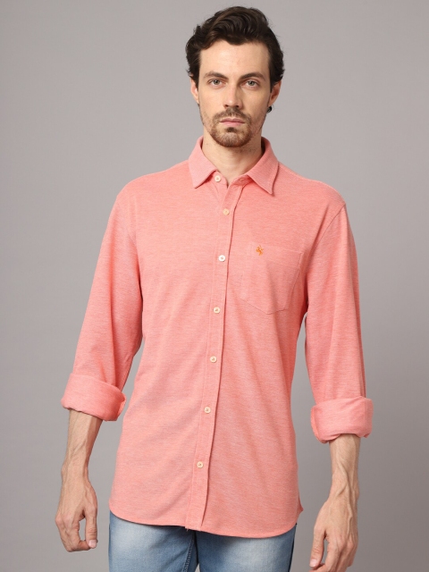 

Cantabil Men Orange Casual long sleeve Shirt