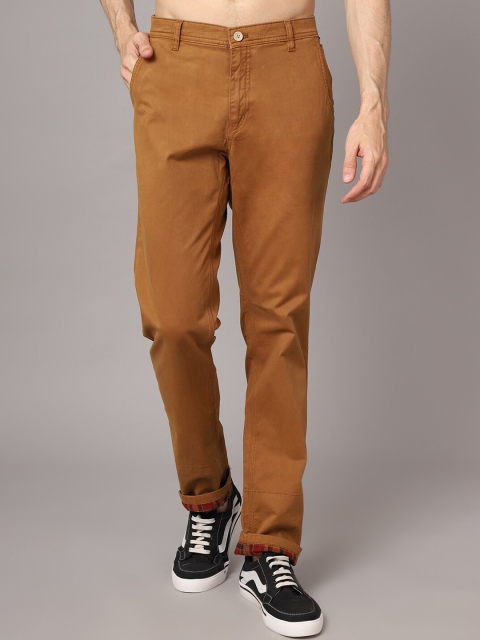 

Cantabil Men Mustard Yellow Chinos Trousers