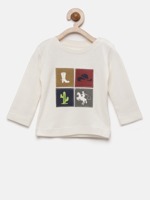 

Gini and Jony Boys Off-White Applique T-shirt