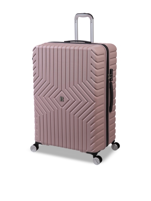 

IT luggage Pink Textured Hard-Sided Large Trolley Bag
