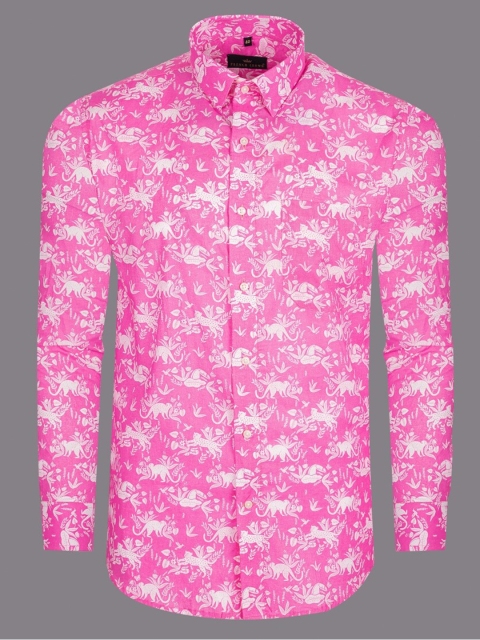 

FRENCH CROWN Men Pink Standard Floral Printed Formal Shirt