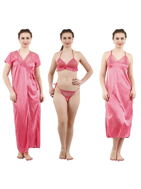 

Romaisa Women Coral 3 in 1 Maxi Nightdress