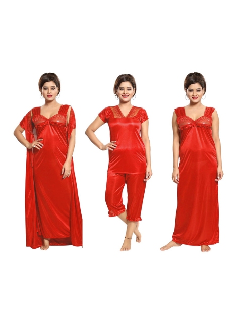 

Romaisa Red Maxi Nightdress