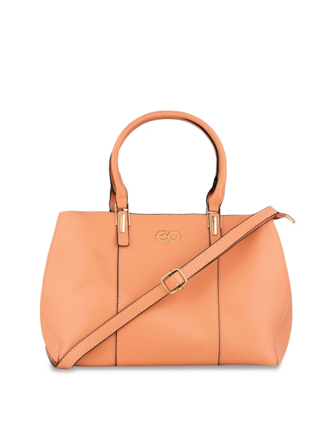 

E2O Women Rust PU Structured Satchel Bag
