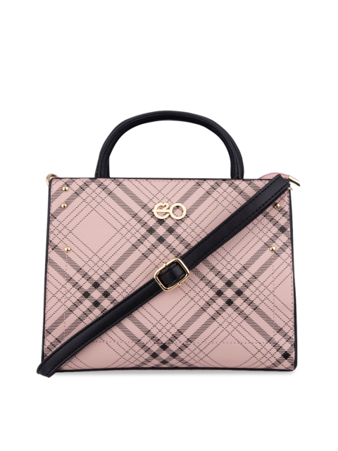 

E2O Pink Checked PU Structured Satchel