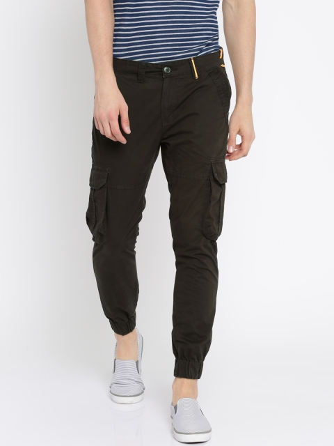 

FIFTY TWO Men Coffee Brown Regular Fit Solid Joggers