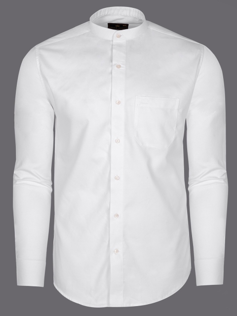 

FRENCH CROWN Men White Standard Printed Formal Shirt