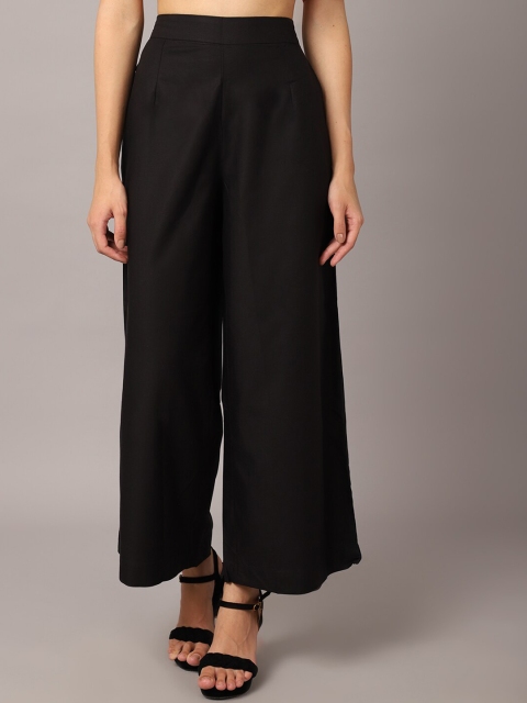 

Cantabil Women Black Flared Trousers