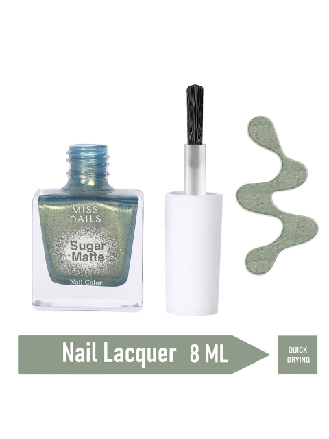 

MISS NAILS Women Green Sugar Matte Collection Toxic Free Nails Polish SM47