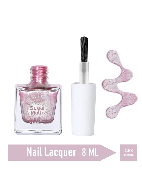 

MISS NAILS Sugar Matte Toxic Free Nails Polish SM46, 8ml, Pink