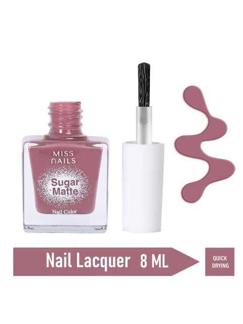 

MISS NAILS Women Sugar Matte Toxic Free Nails Polish SM42, 8ml, Pink