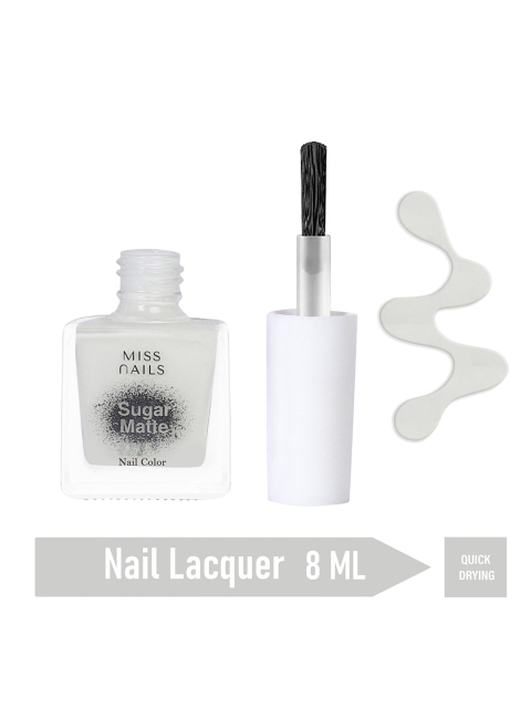 

MISS NAILS Sugar Matte Toxic Free Nails Polish SM43, 8ml, White