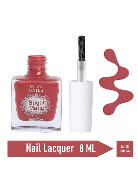 

MISS NAILS Maroon Red Sugar Matte Collection Toxic Free Nails Polish SM40