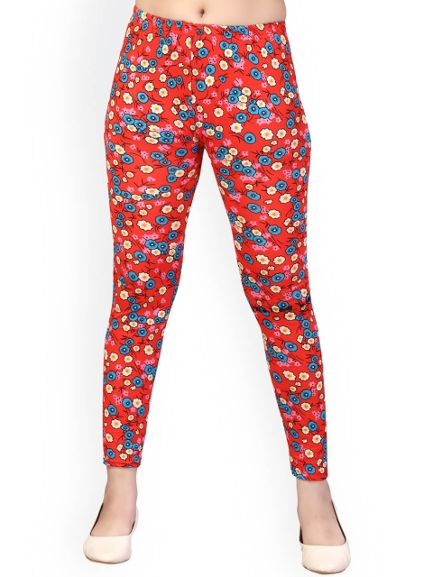 

Aarika Girls Red & Blue Printed Cotton Leggings