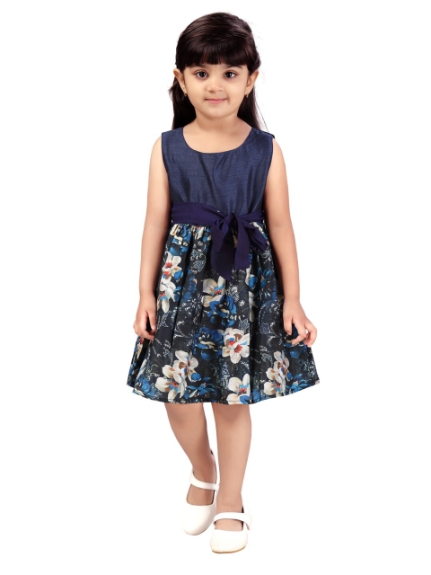 

Aarika Navy Blue Floral Dress