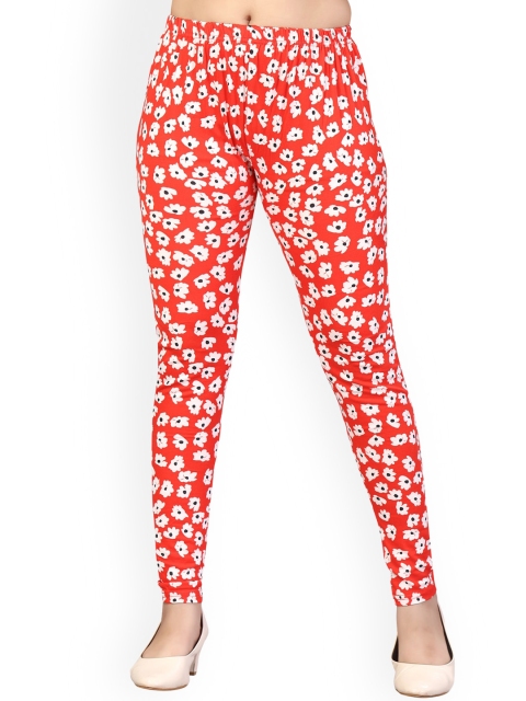

Aarika Girls Red & White Printed Ankle-Length Leggings