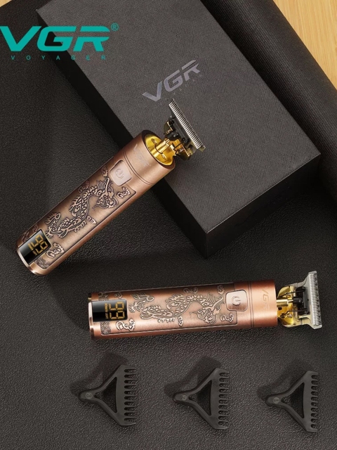 

VGR Men V-076 Professional 3 Length Settings Hair Trimmer with LED Display - Rose Gold