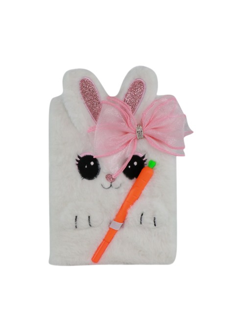 

Smily Kiddos Kids Cream-Coloured Bunny theme fluffy Notebook