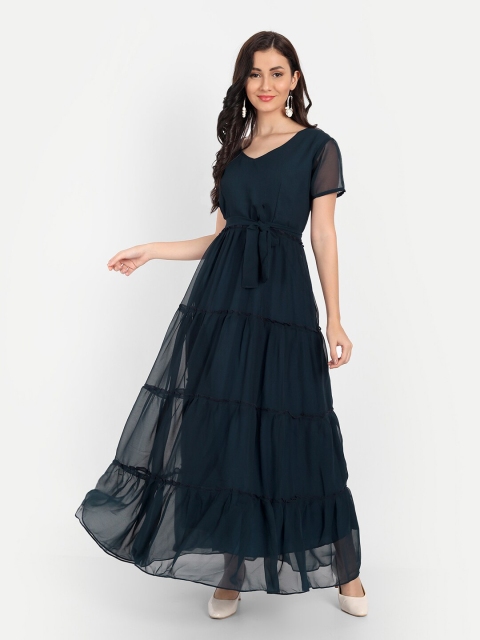 

RUHI FASHION Blue Georgette Maxi Dress