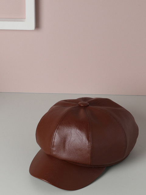 

HAUTE SAUCE by Campus Sutra Women Brown Solid Newsboy Cap
