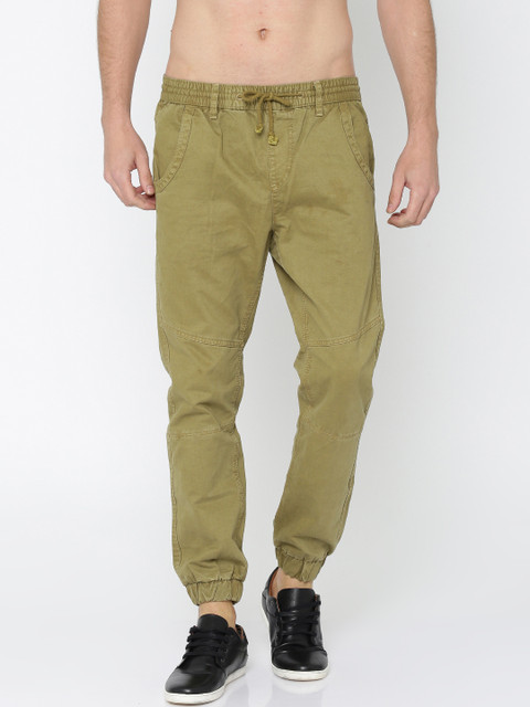 

Roadster Men Khaki Regular Fit Solid Joggers